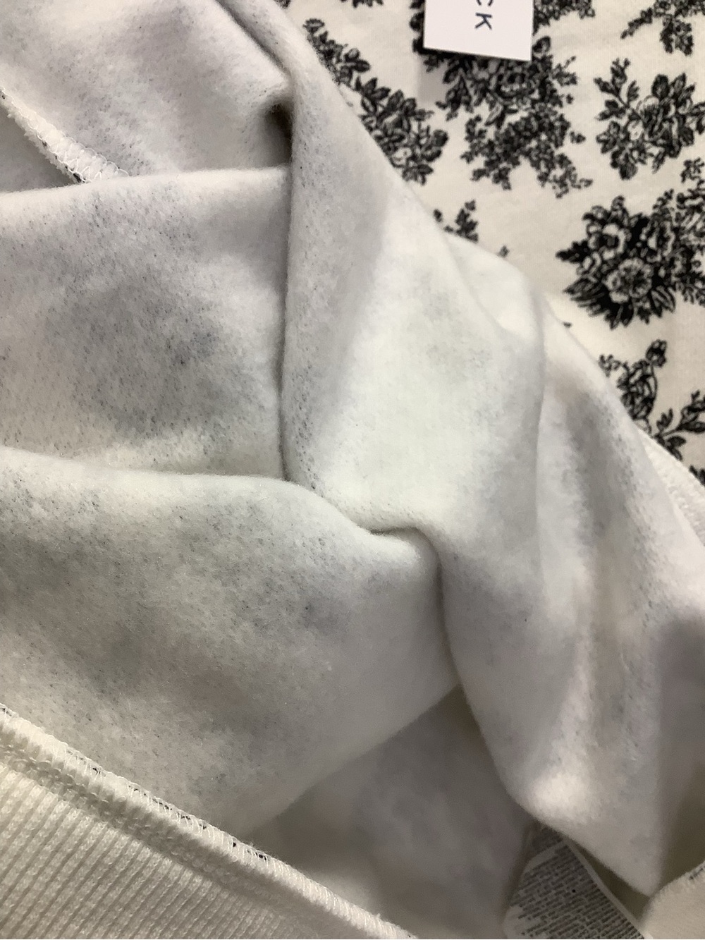 NWT Janie and Jack Black & White Toile Puff Sleeve Sweatshirt (Sz 12) - Picture 5 of 7